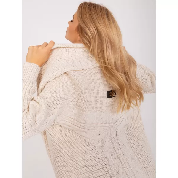  Dámský kardigan OCH BELLA TW-SW-BI-305.99P LIGHT BEIGE 