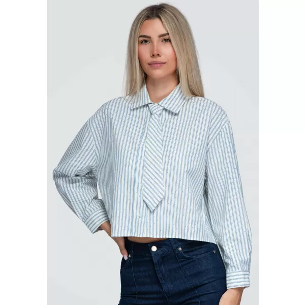  Dámská košile OMBRE OW-SH-E0069 BLUE 