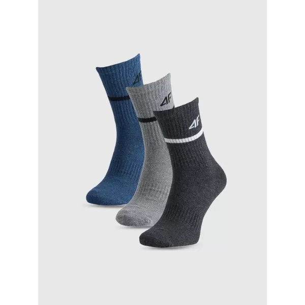  Pánské ponožky 4F 4FWSS26USOCM589 MULTICOLOUR MELANGE 