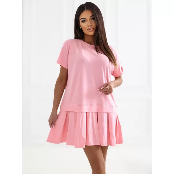  Dámské šaty RUE PARIS RV-SK-A1229.10P BRIGHT PINK 