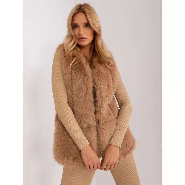  Dámská vesta WOOL FASHION ITALIA AT-KZ-2368.00P CAMEL 