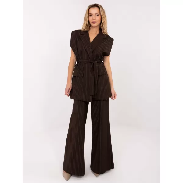  Dámská vesta RUE PARIS IT-KZ-FL9790.66 DARK BROWN 