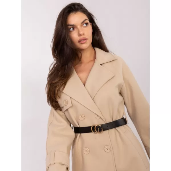  Dámský kabát RUE PARIS IT-PL-FL5712.84 BEIGE 