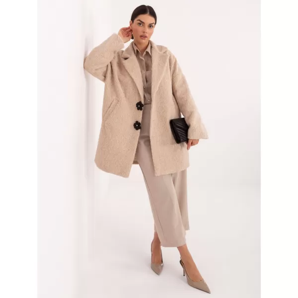  Dámský kabát FACTORY PRICE IT-PL-96965.19 BEIGE 