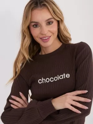 Dámská halenka RUE PARIS RV-BZ-A1051.96 DARK BROWN