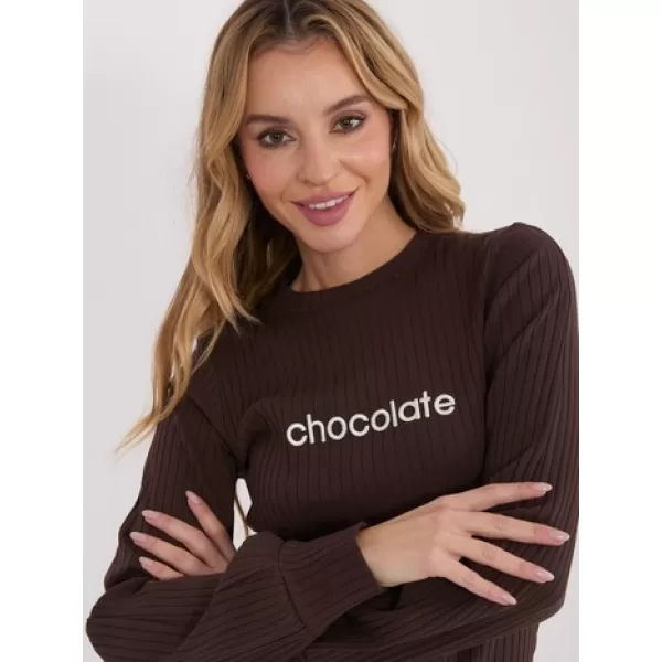  Dámská halenka RUE PARIS RV-BZ-A1051.96 DARK BROWN 