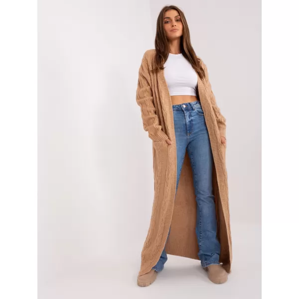  Dámský kardigan WOOL FASHION ITALIA AT-SW-2395.30 CAMEL 