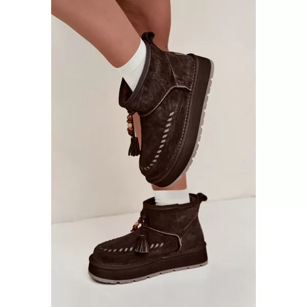  Dámské boty BIG STAR SHOES UU274678 BROWN/BEIGE 