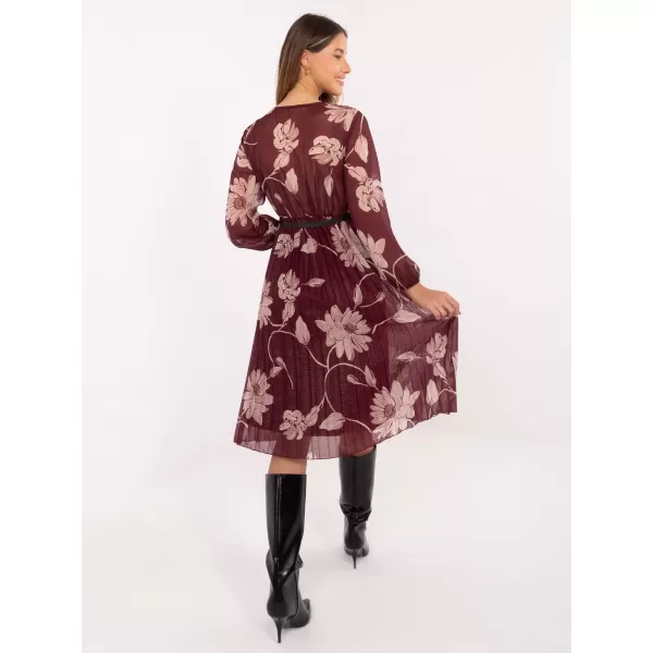  Dámské šaty ITALY MODA IT-SK-10536.18P BURGUNDY 
