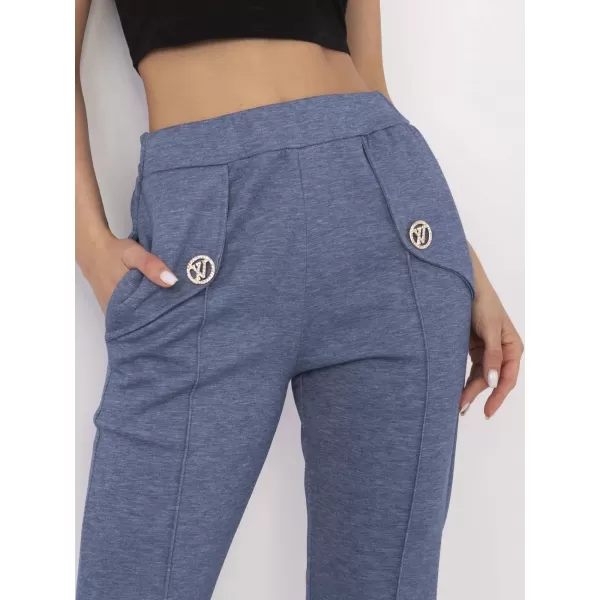  Dámské kalhoty ITALY MODA DHJ-SP-20518.12 DARK BLUE 