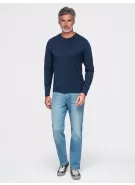 Pánské tričko OMBRE OM-LSBL-0142 NAVY BLUE