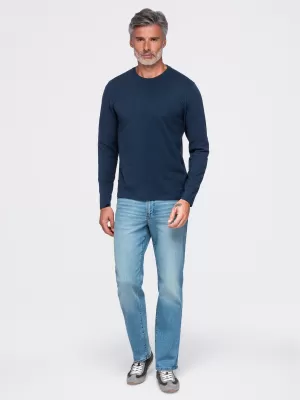 Pánské tričko OMBRE OM-LSBL-0142 NAVY BLUE