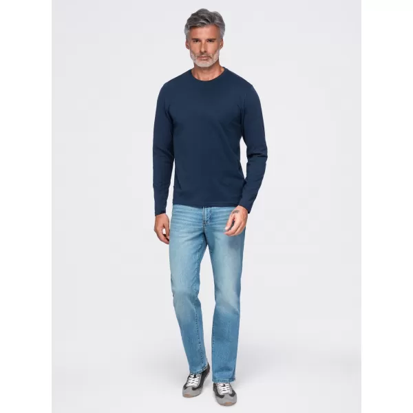  Pánské tričko OMBRE OM-LSBL-0142 NAVY BLUE 