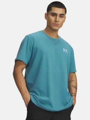 Pánské triko UNDER ARMOUR M LOGO EMB HEAVYWEIGHT SS 1373997-466 MODRÁ