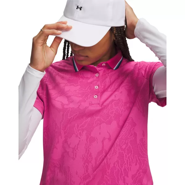  Dámské polo UNDER ARMOUR UA ARMOURDRY JACQ POLO 6013993-622 RŮŽOVÁ 