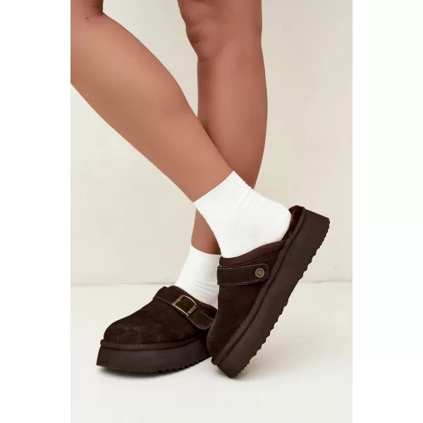  Dámské pantofle BIG STAR SHOES UU274697 BROWN/BEIGE 
