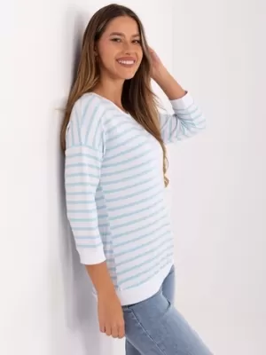 Dámská halenka RELEVANCE RV-BZ-A790.47 WHITE-BLUE