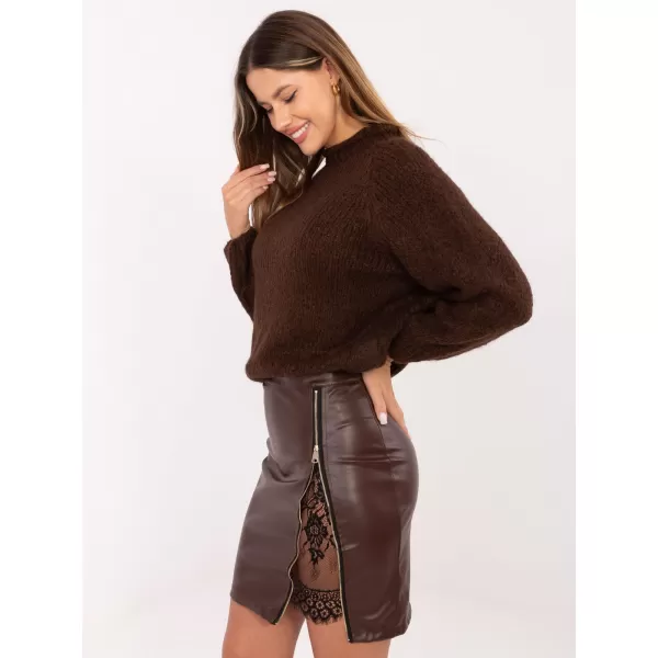  Dámská sukně RUE PARIS IT-SD-FL3019.83 DARK BROWN 