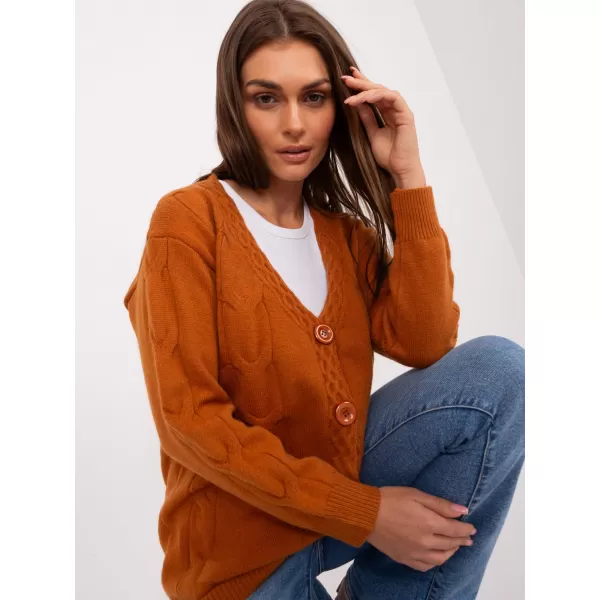  Dámský svetr WOOL FASHION ITALIA AT-SW-2241.36P LIGHT BROWN 