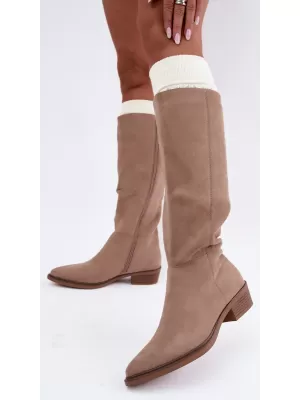 Dámské kozačky BOTO 6502-1 BEIGE