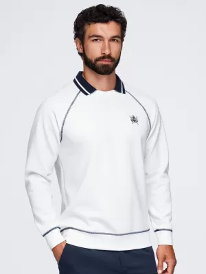 Pánská mikina OMBRE OM-SSNZ-0269 OFF-WHITE