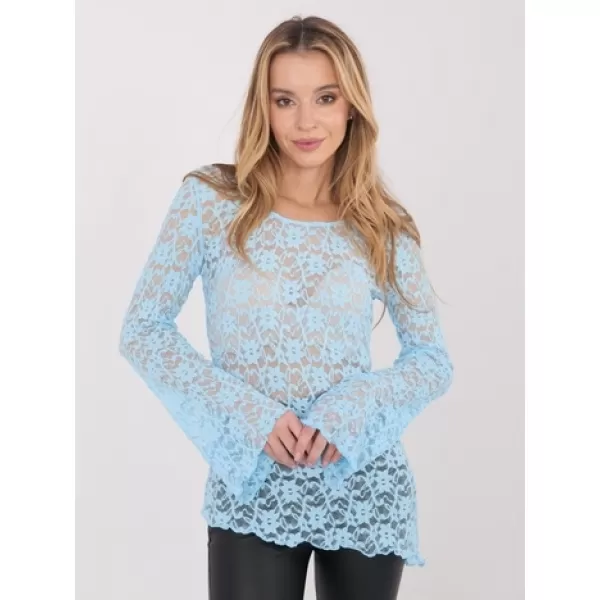  Dámská halenka FACTORY PRICE PM-BZ-SF128.50 LIGHT BLUE 