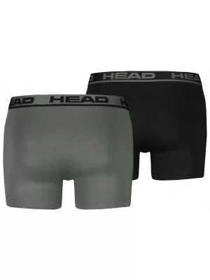 Pánské boxerky HEAD BASIC BOXER 2P CZ701741033 TEA LEAF/BLACK