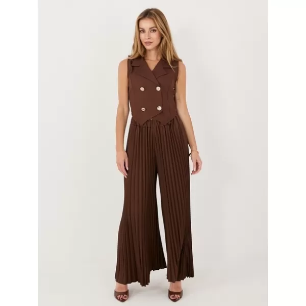  Dámský komplet ITALY MODA IT-KMPL-21223.18 DARK BROWN 
