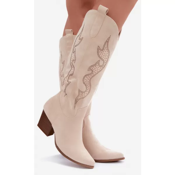  Dámské kovbojky BOTO 2539A LIGHT BEIGE 
