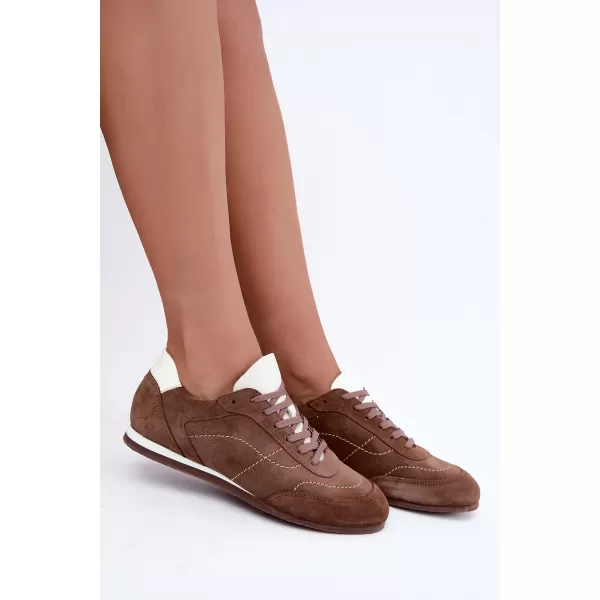  Dámské tenisky ZAZOO N1414/772/1098 BROWN/BEIGE 