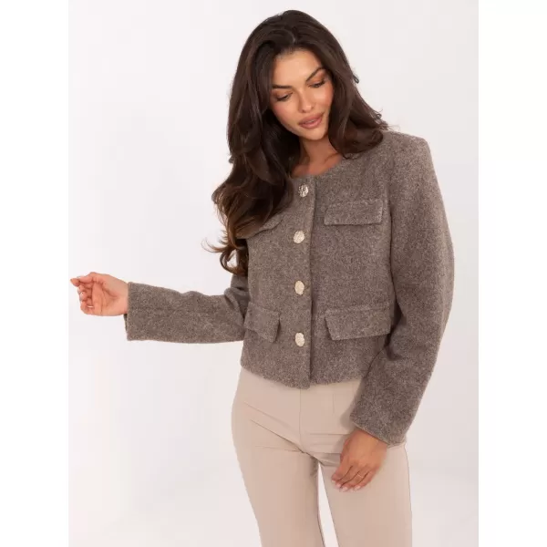 Dámská bunda RUE PARIS IT-KR-FL9586.64 DARK BEIGE 
