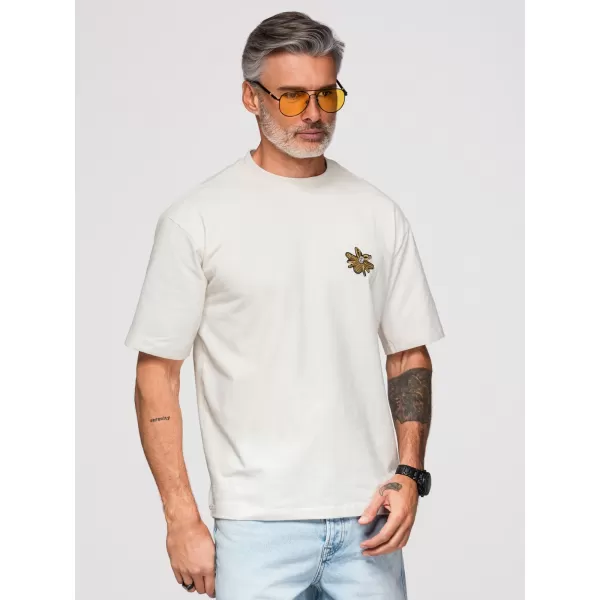  Pánské triko OMBRE OM-TSCT-0275 OFF-WHITE 