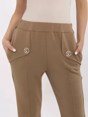 Dámské kalhoty ITALY MODA DHJ-SP-20518.12 LIGHT BROWN