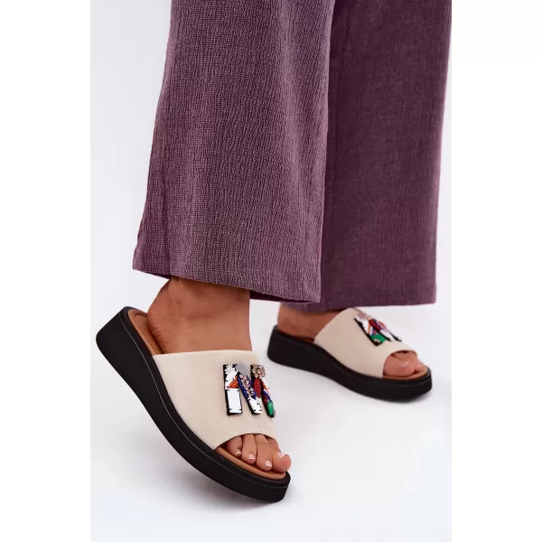 Dámské pantofle VINCEZA 66942 BEIGE 