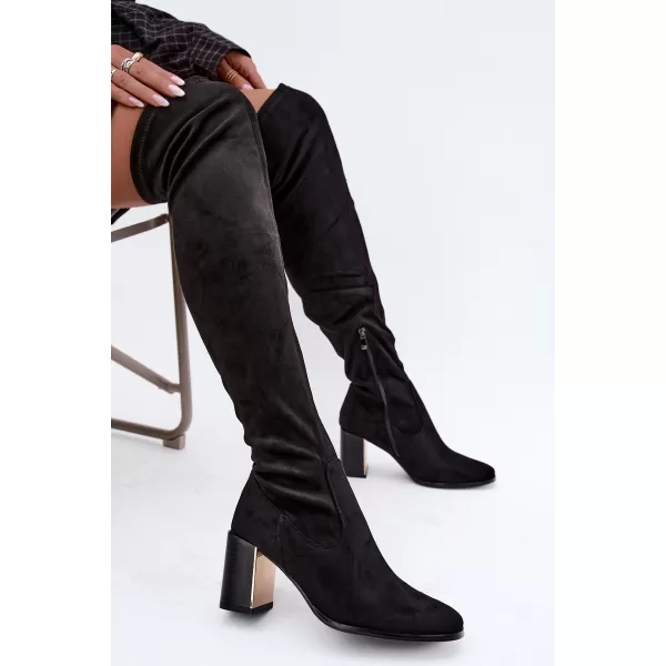  Dámské kozačky BOTO 1623 BLACK SUEDE 