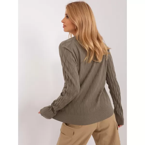  Dámský svetr WOOL FASHION ITALIA AT-SW-2326.37X KHAKI 