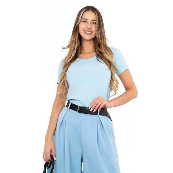  Dámské triko RUE PARIS RV-BZ-A1191.77 LIGHT BLUE 