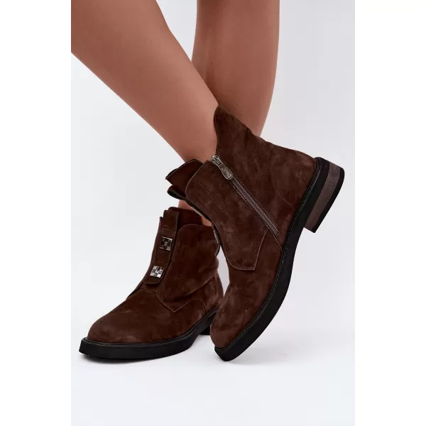  Dámské kotníkové boty D&A CR62-3335 BROWN 
