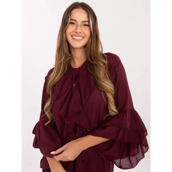  Dámská halenka ITALY MODA MI-KS-92330.07 BURGUNDY 
