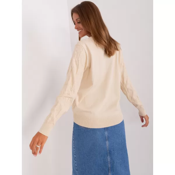  Dámský svetr WOOL FASHION ITALIA AT-SW-2231.99P LIGHT BEIGE 