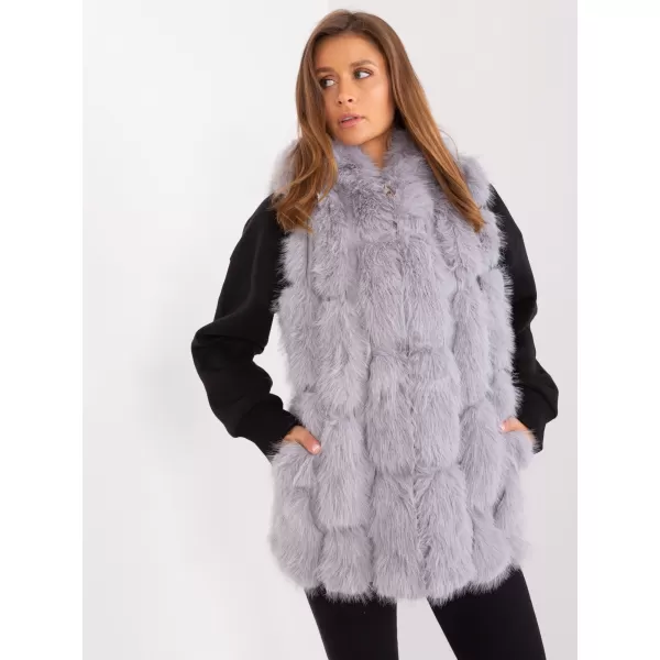  Dámská vesta WOOL FASHION ITALIA AT-KZ-2379.96P GRAY 