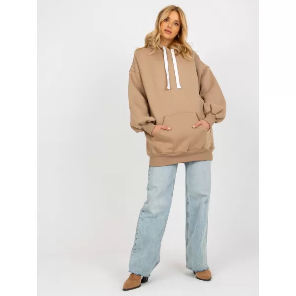  Dámská mikina EX MODA EM-BL-694.20X DARK BEIGE 