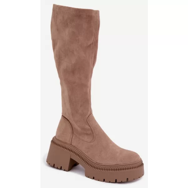  Dámské kozačky BOTO 9671A-1 KHAKI 