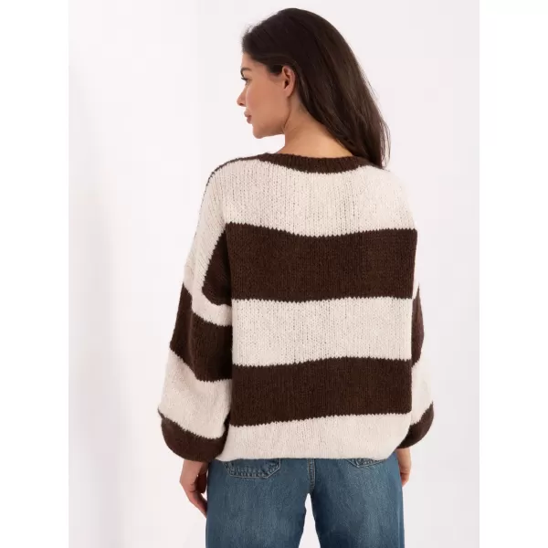  Dámský svetr RUE PARIS MI-SW-0109.79 BROWN 