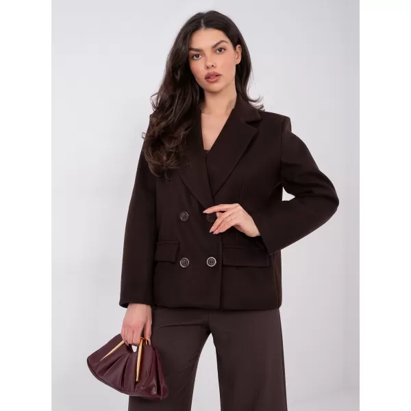  Dámská bunda RUE PARIS IT-KR-FL9559.02P DARK BROWN 