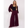 Dámské kalhoty RUE PARIS IT-SP-FL9787.85 BURGUNDY