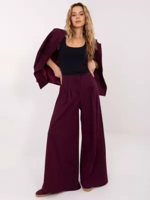Dámské kalhoty RUE PARIS IT-SP-FL9787.85 BURGUNDY