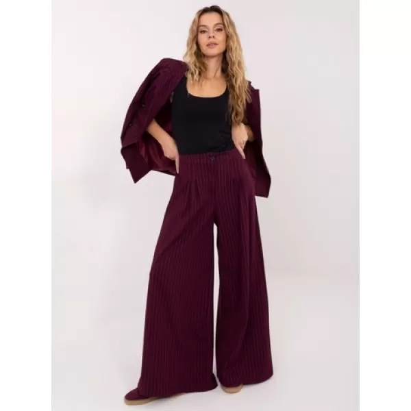  Dámské kalhoty RUE PARIS IT-SP-FL9787.85 BURGUNDY 