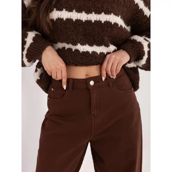  Dámské džíny FACTORY PRICE VM-SP-BS955-60.36 BROWN 