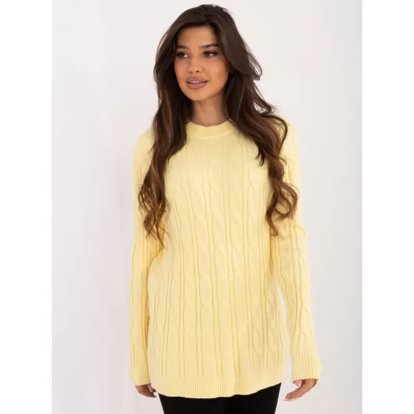  Dámský svetr WOOL FASHION ITALIA AT-SW-2343.88 BRIGHT YELLOW 